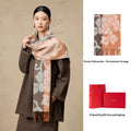 Femmes Merino Laine Jacquard Épaisseur haut de gamme Col d'hiver chaud