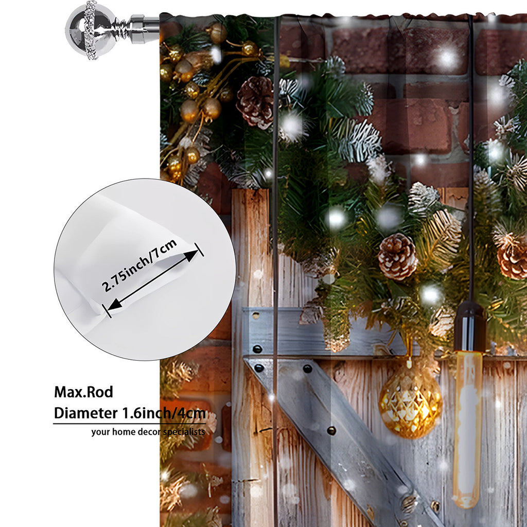 Rideaux de Noël imprimés numériques