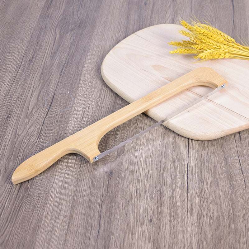 Couteau de coupe à pain déraillé résistant au cintrage en bois