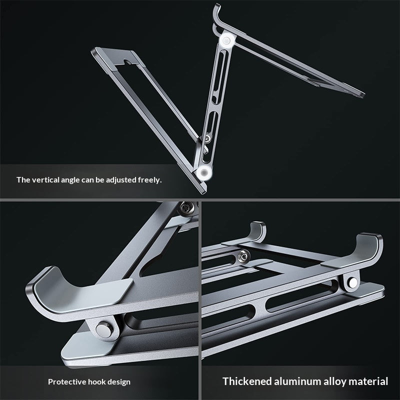 Support de refroidissement en alliage d'aluminium à double couche réglable en hauteur