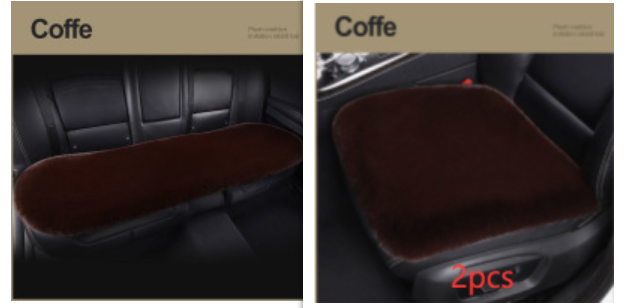 Siège auto En peluche d'hiver Coussin carré monoplace