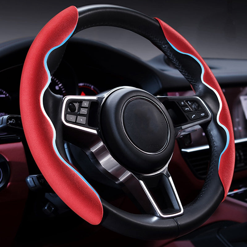 Furry Car Steering Wheel Cover All Seasons Non-Slip Decoration Gloves