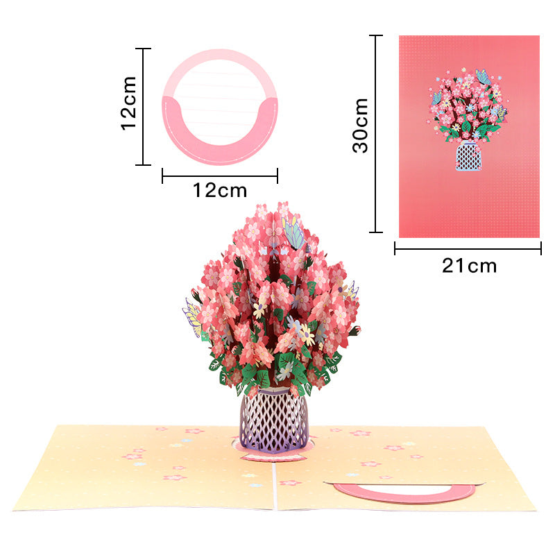 Découpe 3D de papier créatif de fleurs amovibles