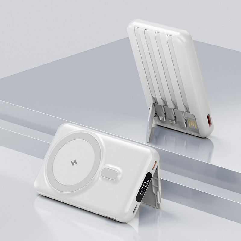 Magnetic Wireless Power Bank with Cable Mobile Power