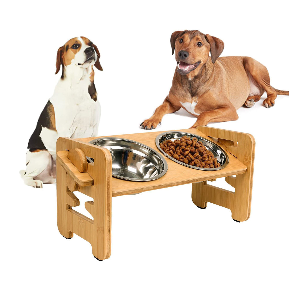 Bamboo et bois de chat et bol de chien