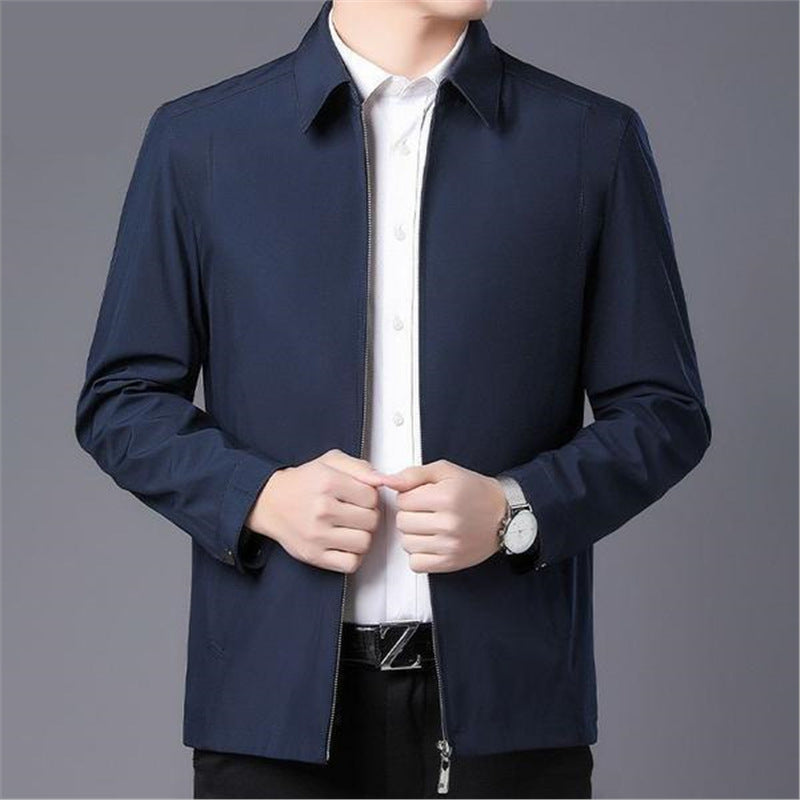 Collar Dad-style Button-up Casual Summer Jacket