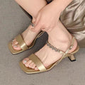 Femmes d'été Coréen Mode One Strap hauts talons Sandales