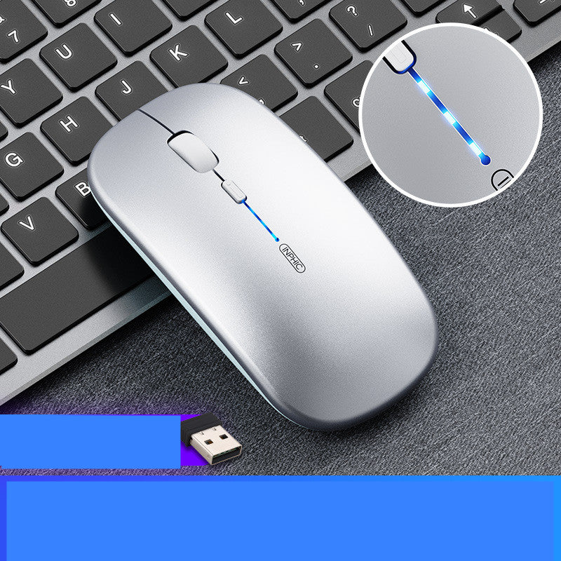 Mouse sans fil de charge de bureau silencieux