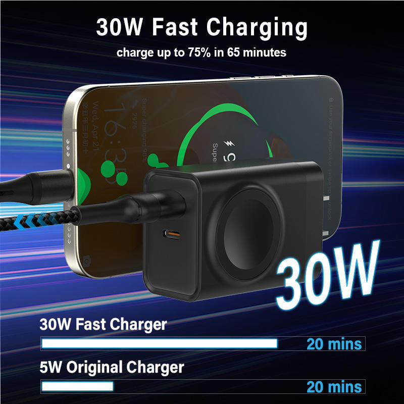 Adaptateur de charge sans fil pour téléphone et Smartwatch