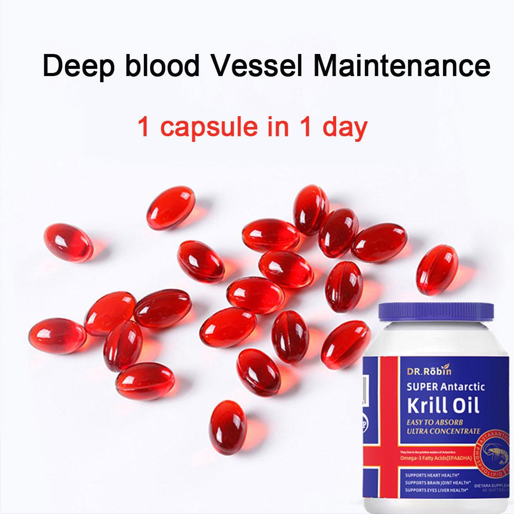 Robin Super Antarctic Krill Oil 60 Capsules Contient Omega 3 EPA DHA