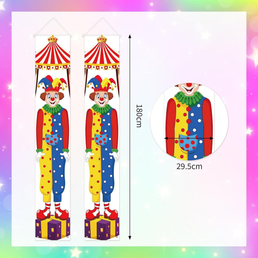 Bannières de porte clown à 2 paquets