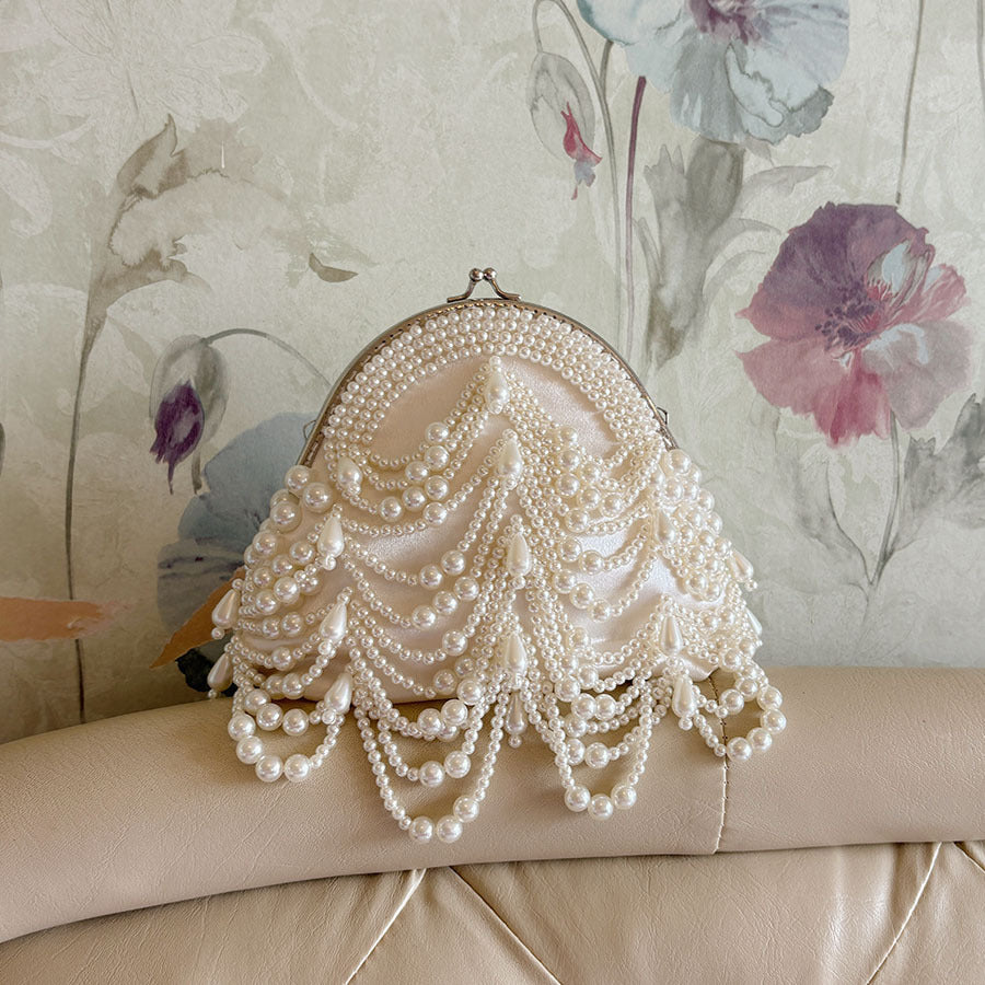 Sac de soirée style français Vintage Elaborate Pearl