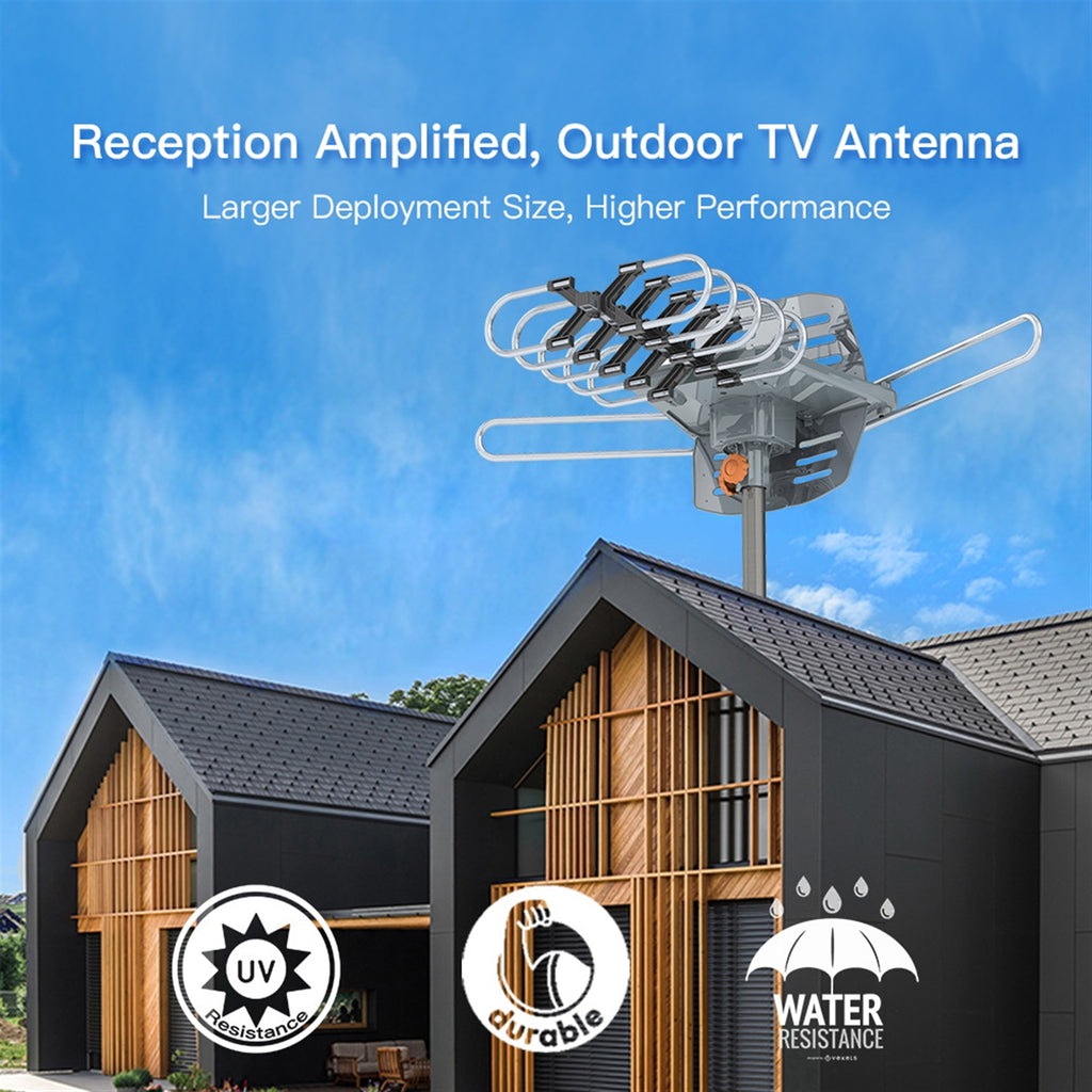TA-102P 360 Degree UV double bande 28-36dB Antenne extérieure avec support noir