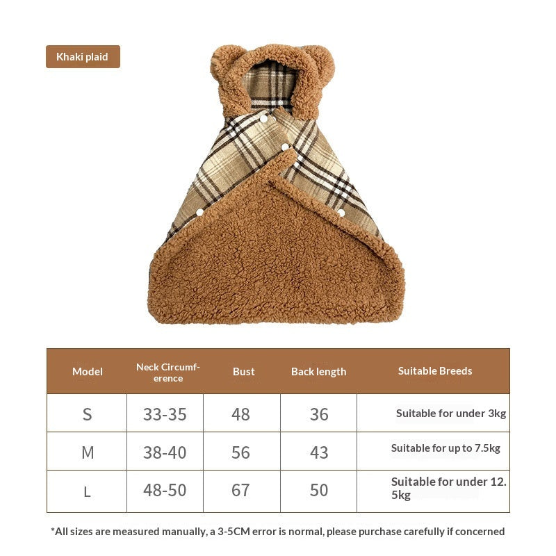 En peluche Cape Retro Maillard-style se vêtir comme un enveloppement ou le draper sur vous