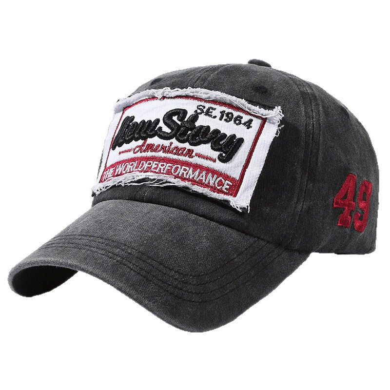 Letter-broidered Baseball Capversatile et facile à assortir