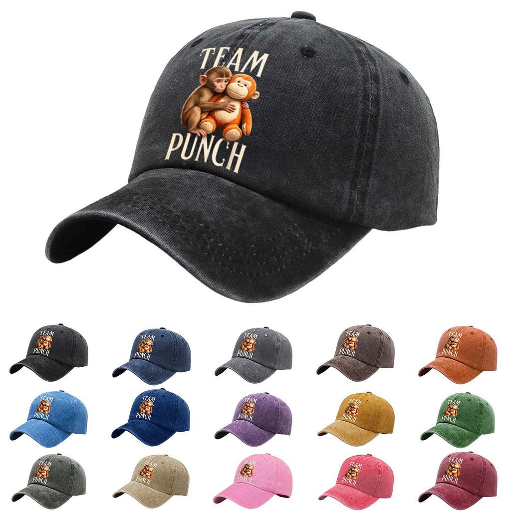 Bouchon de baseball vintage lavé de couleur solide