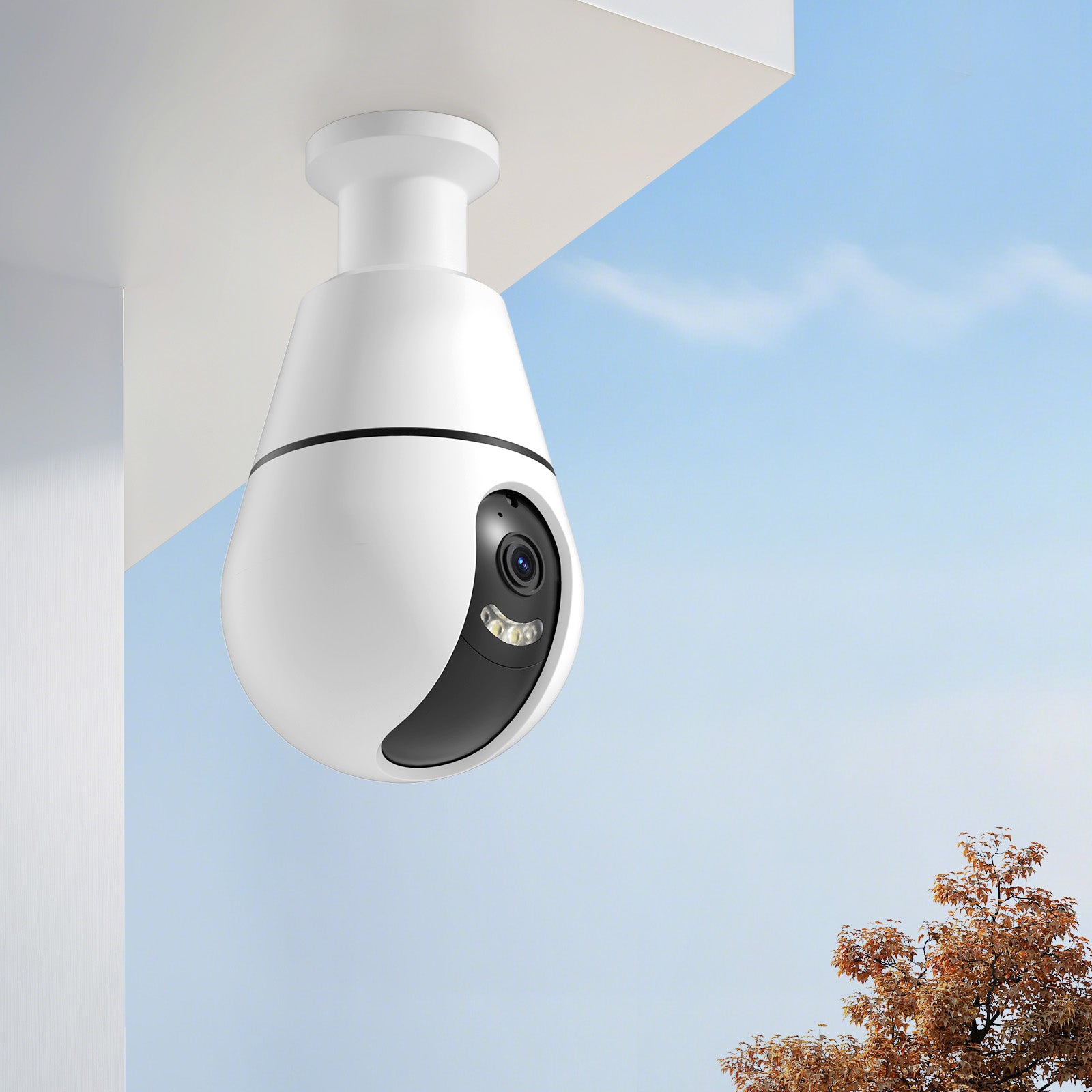 Détection AI 360 Degree HD CCTV Vidéo Ampoule E27 IP sans fil Mini sécurité Wifi caché