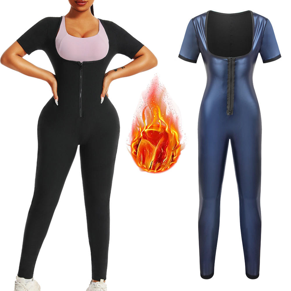Maillot de saut à manches courtes Sauna pour femme