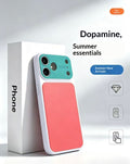 Summer Dopamine inspiré de la couleur bloc Phone Case avec une grande fenêtre