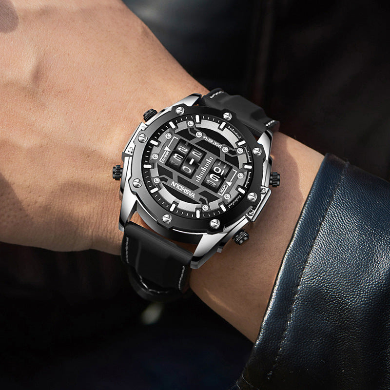 Montre homme multifonction personnalisée avec une sangle en silicone sport