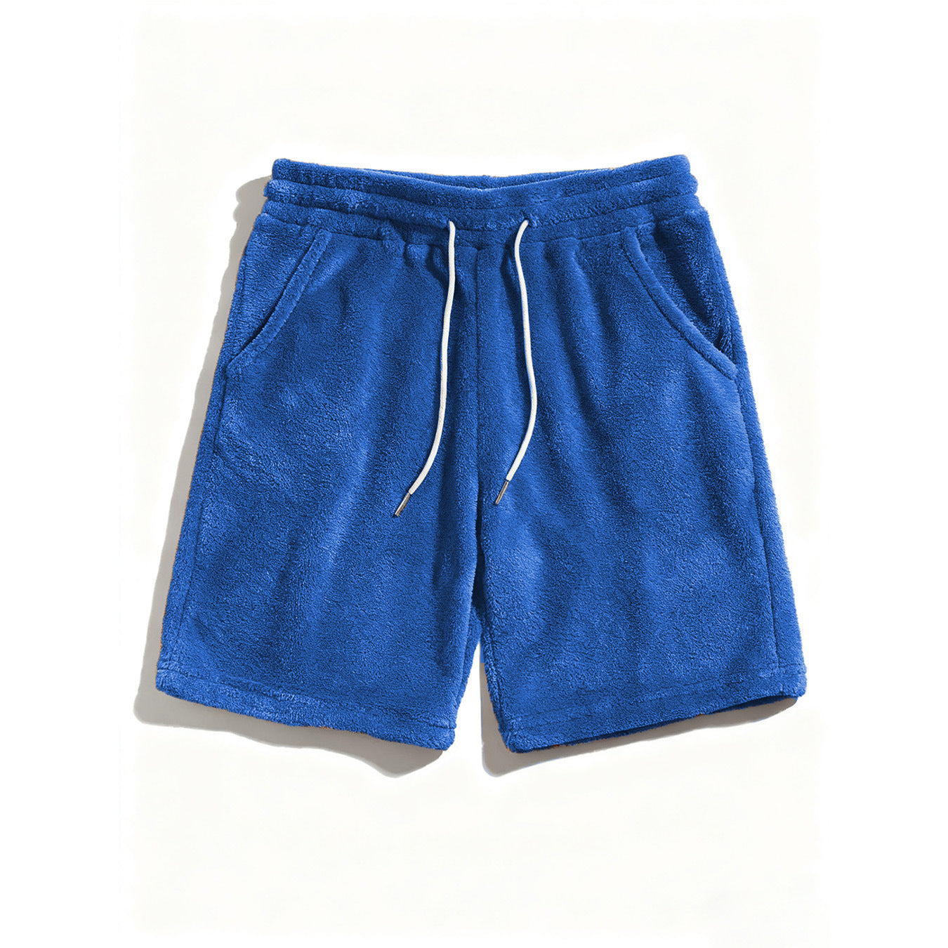 Homme SpringAutomn Coral-Fleece Sports-Style Casual Plus-Size Short