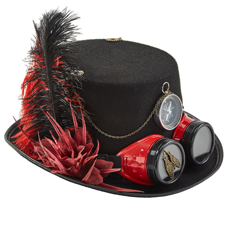 Chapeau de haut en forme de lunettes de protection