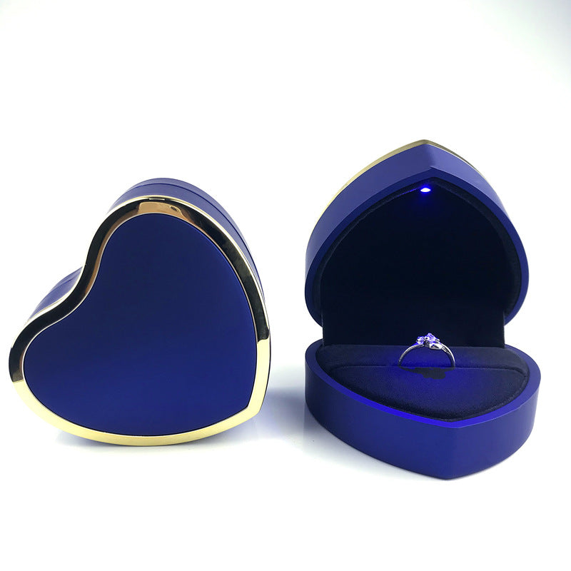 Boîte cadeau de stockage de proposition créative LED-Lit en forme de cœur
