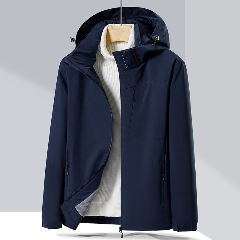 Couple Veste à couche unique Windproof Sports Tissu rembourré doublé