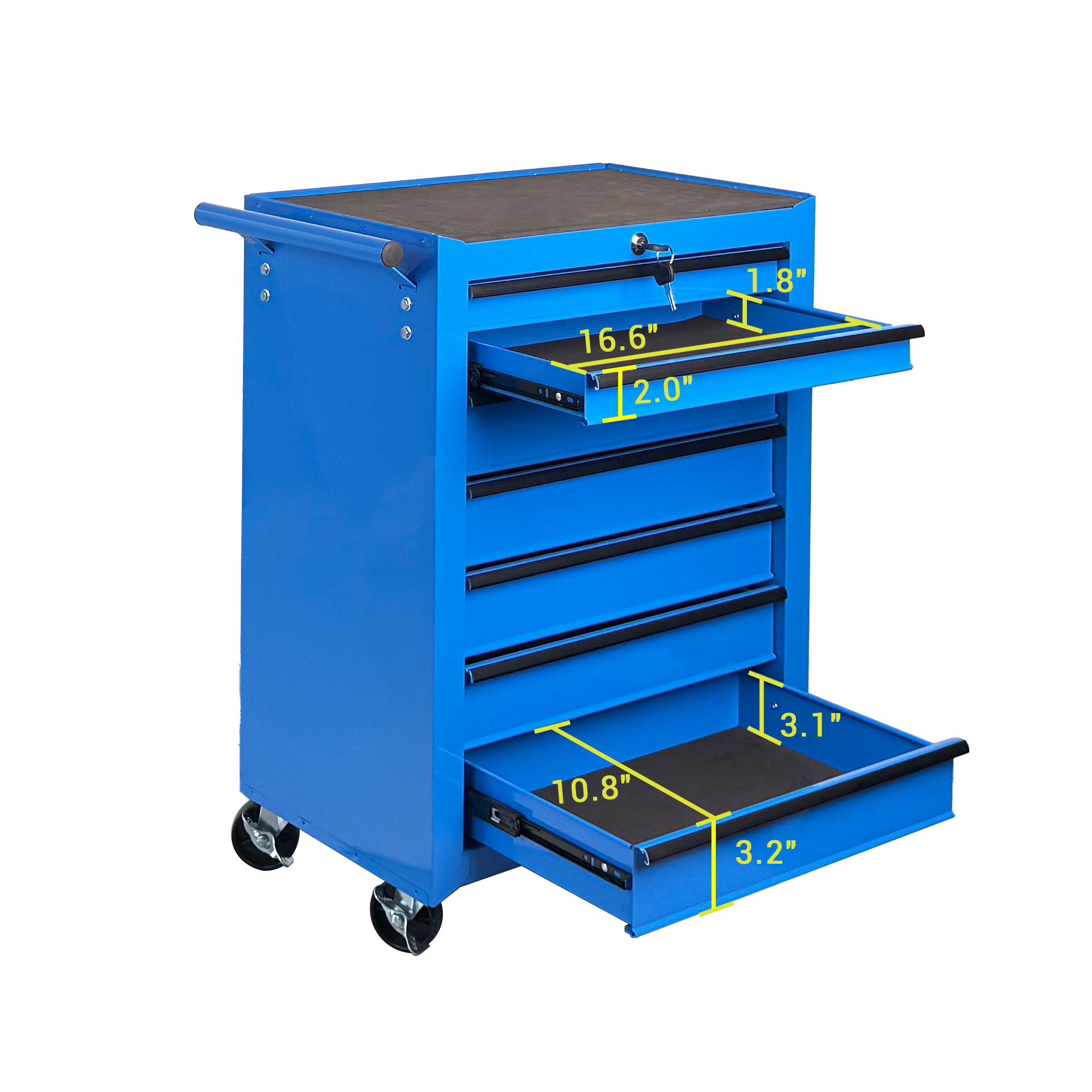 Armoire de rangement à 7 tiroirs avec boîte à outils amovible