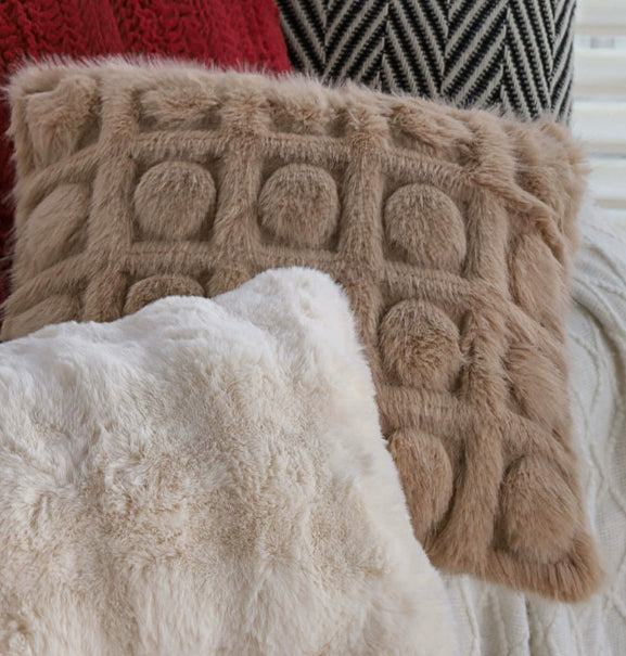 Moderne Minimalist mi-century rouge Coussin polaire en tricot Canapé Oreiller