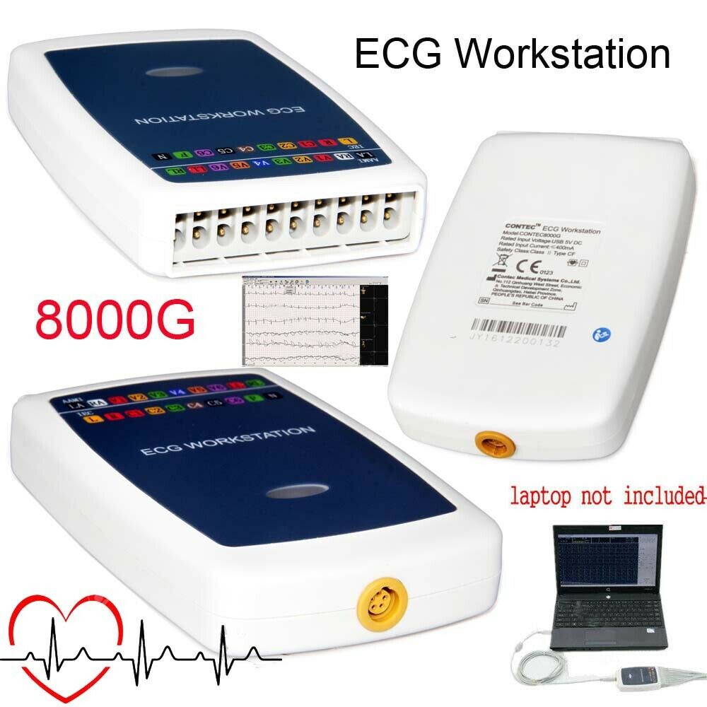 CONTEC8000G PC Base ECG Workstation 12 Système de repos de plomb enregistreur USB PC SW