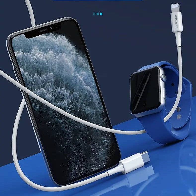Câble de chargeur rapide blanc Ligne unique