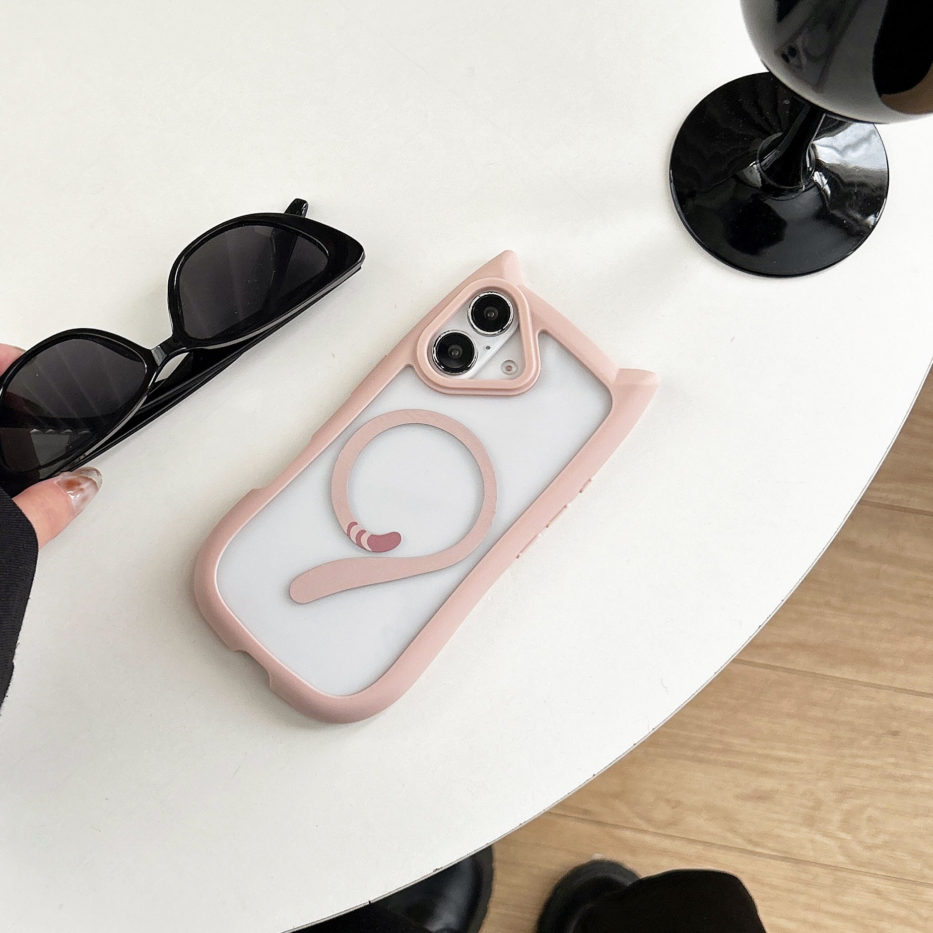 Cas de téléphone acrylique transparent Tpu