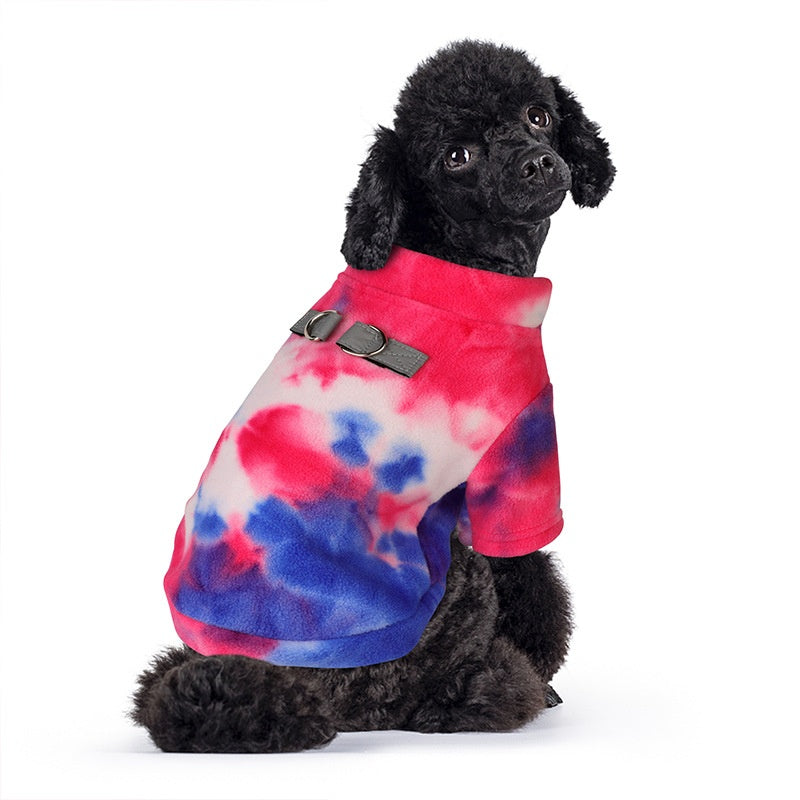 Tie Dye Puppy Clothes Automne Et l'hiver