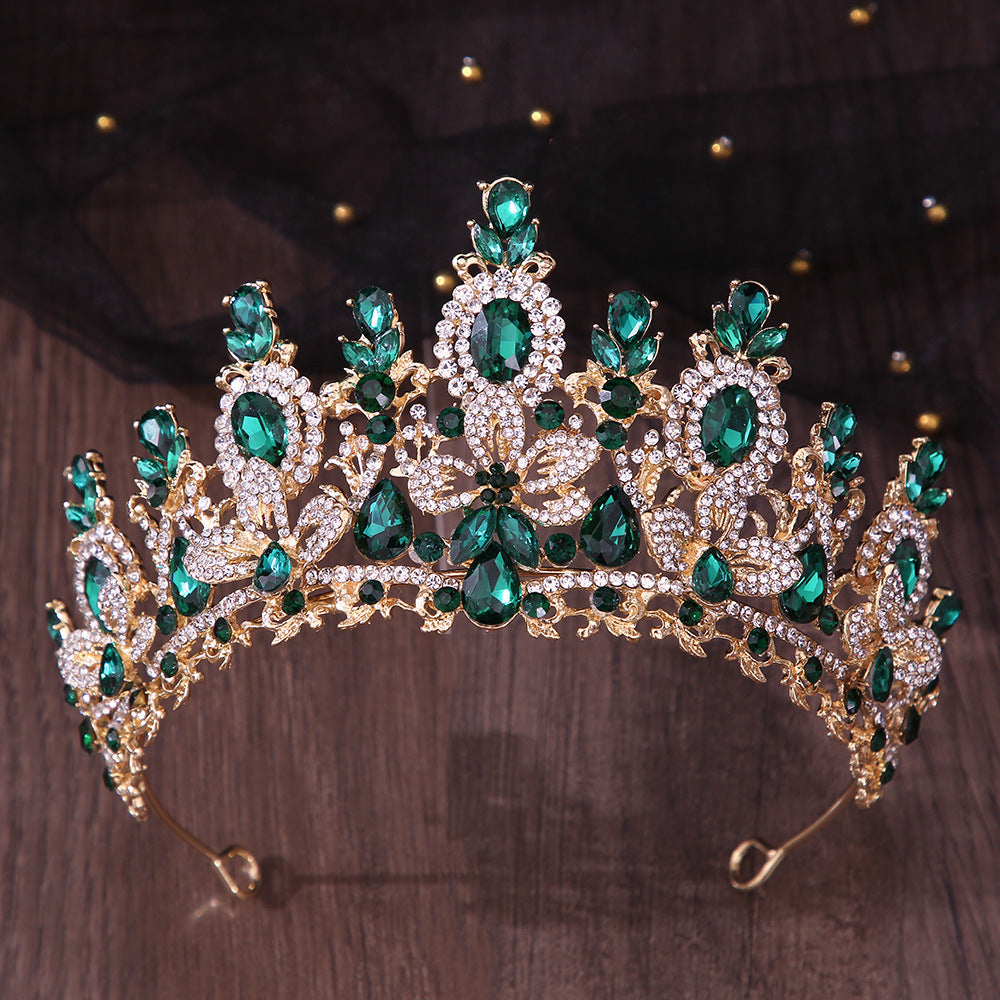 Bridal Hair Cross Hairstyle Wedding Dress Accessories Luxury Crystal