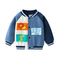Automne de la mode coréenne Fleece Boys Chemise de baseball