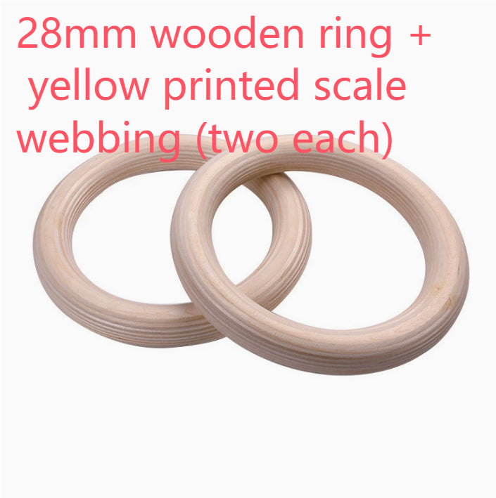Intérieur Gymnastique Fitness Rings Pull-Up Exercice Rings Birch Wood Ring Set Accueil Fitness Ri
