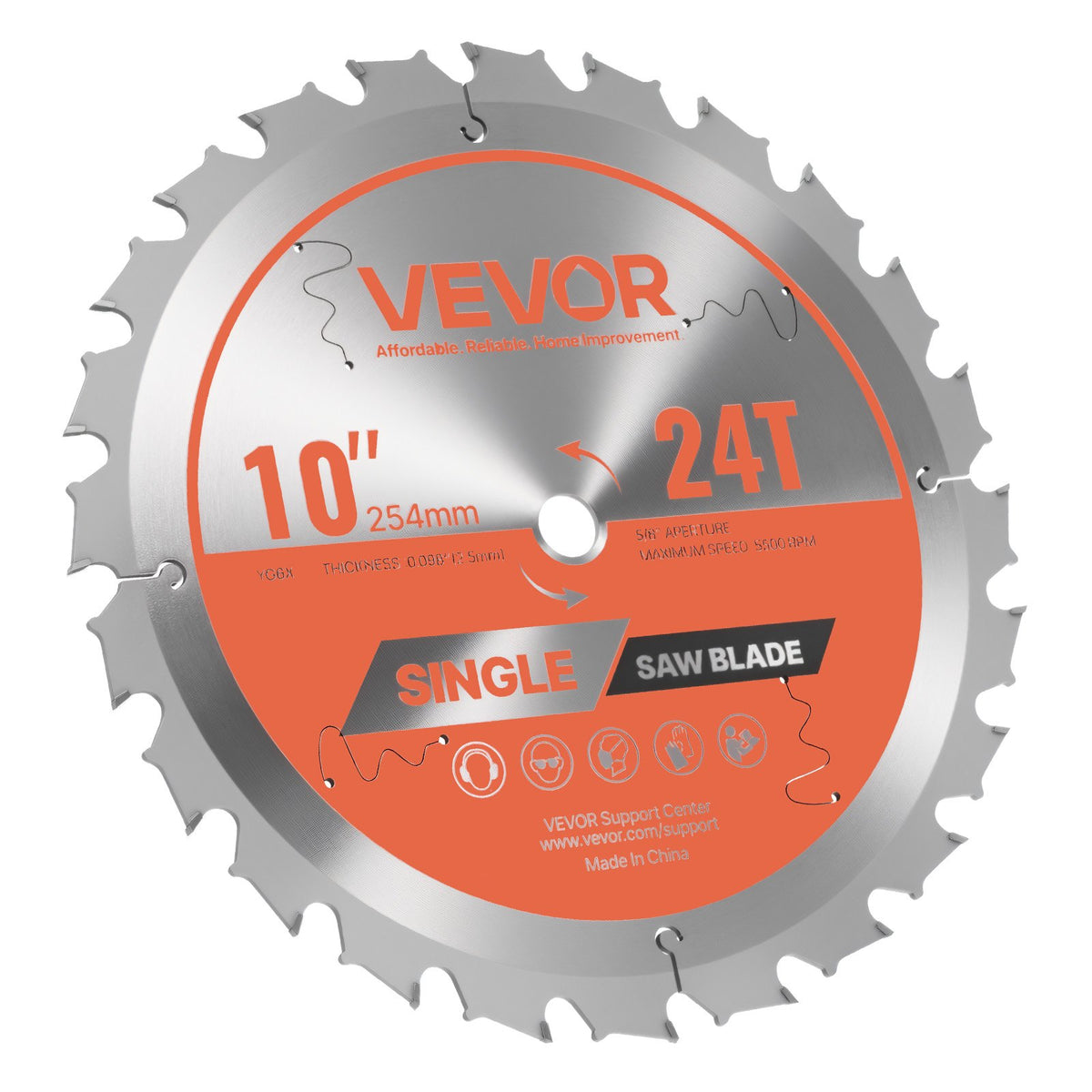Lame de coupe de bois de scie circulaire pour scie circulaire 10 pouces 24 dents