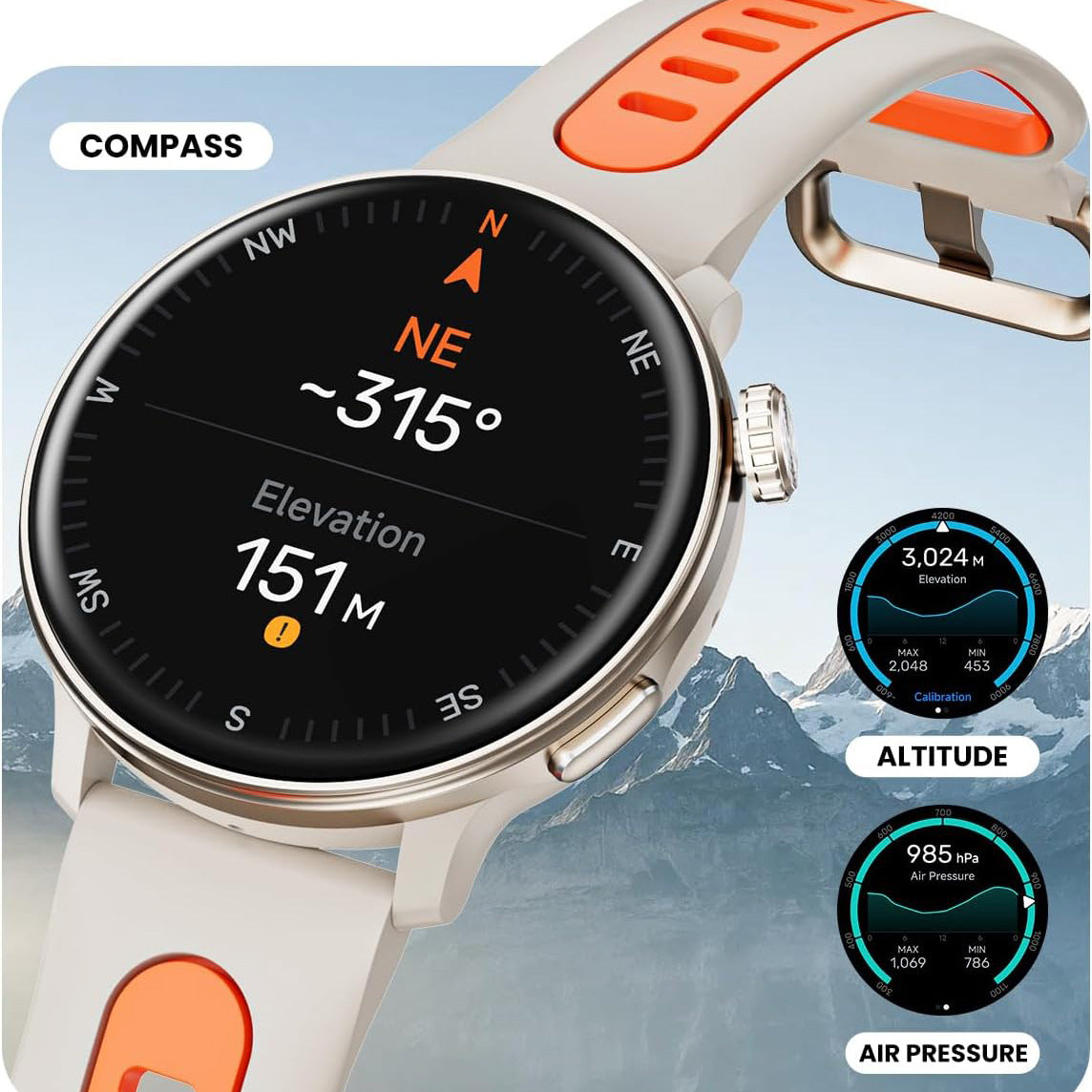 Surveillance des sports GPS de la montre intelligente en plein air