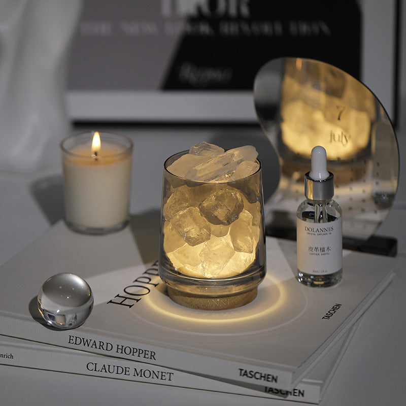 Pierre parfumée Aromatherapy huile cadeau ensemble maison intérieur parfum cristal Pas de feu