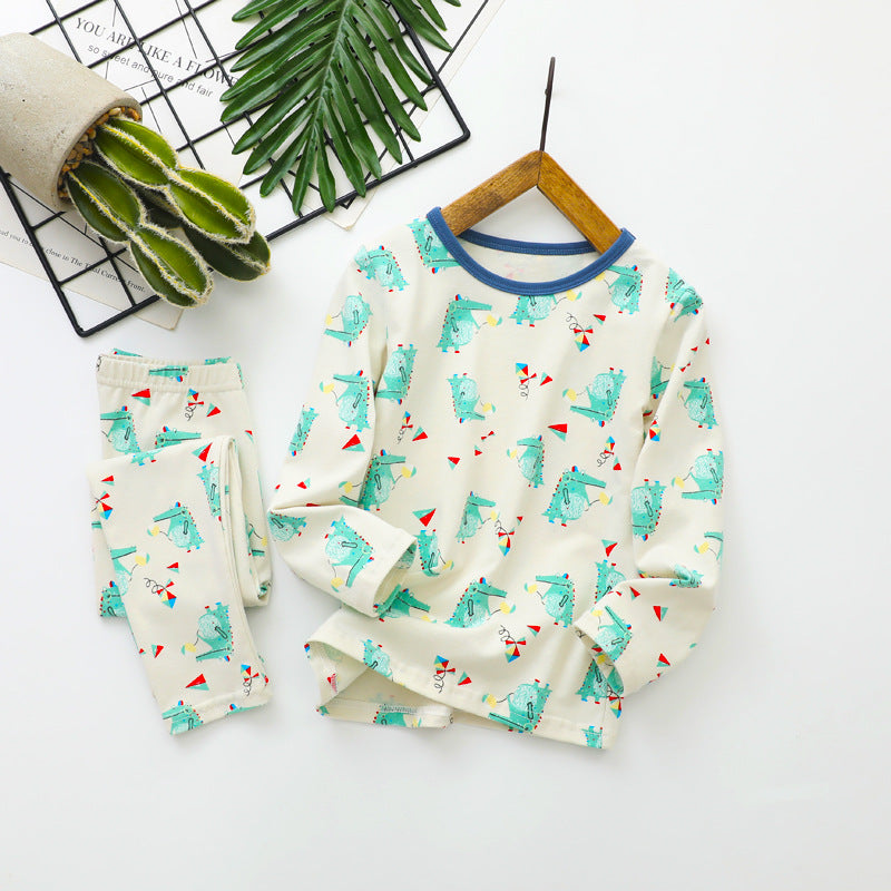 Vêtements d'automne pour enfants et pantalons longs Coton Sous-vêtements pour enfants d'âge moyen S