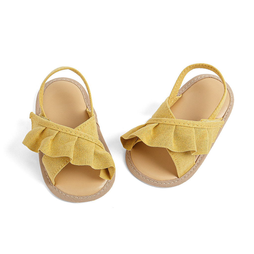 Printemps et été bébé fille tout-petit Chaussures Soft Bottom Lace