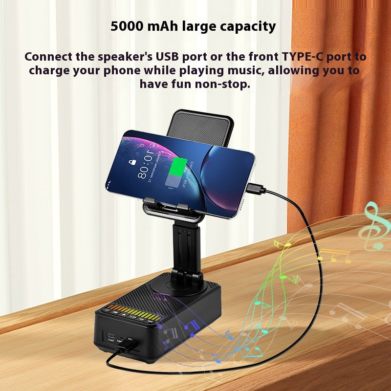 Multifonctionnel Mobile Mobile Bracket Audio avec Power Bank