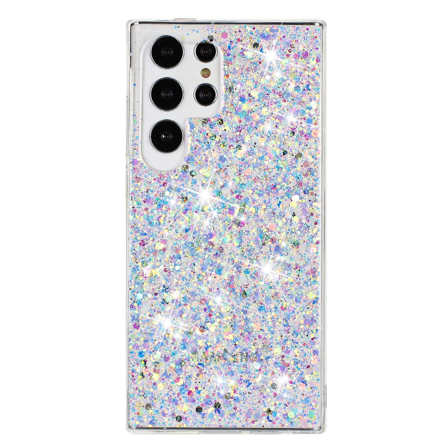 Étui téléphonique de paillettes en poudre étoilée Sky Shimmering