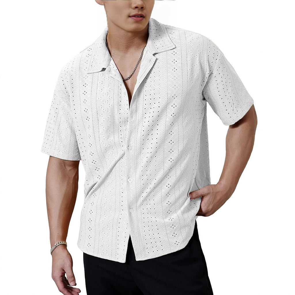 Chemise à manches courtes respirante pour homme