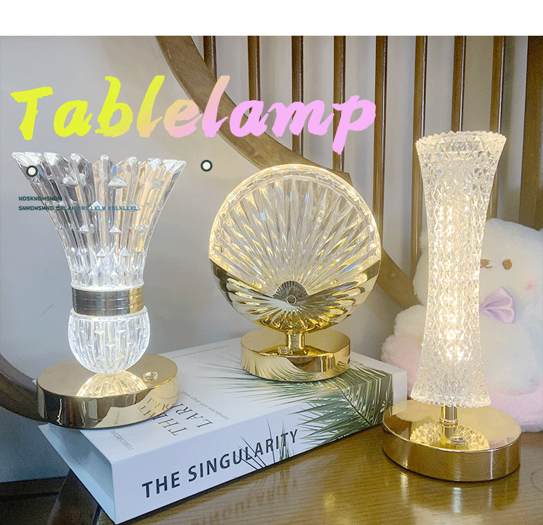 Lampe de table en cristal pour la chambre à coucher