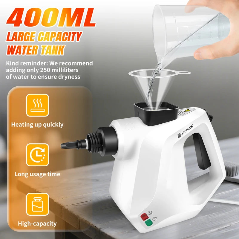 Nettoyeur de vapeur portatif 1000W 400ml pour la maison