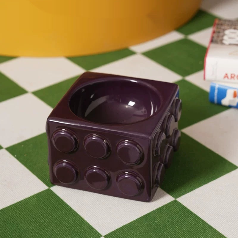 Block Pet Ceramic Water Bowl
