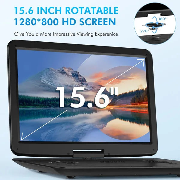 Lecteur DVD portable de 17.9" avec écran pivotant HD de 15.6"