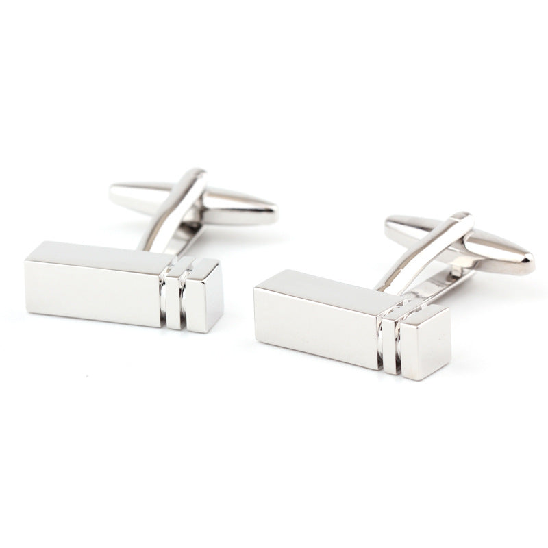 Boutons de manchette en métal rectangulaire Cuff Français Chemise Français Hommes Femmes Boutons de manchette